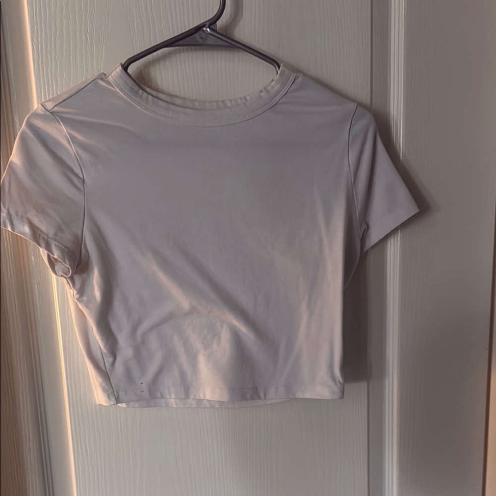Classic White Women's Crop Top